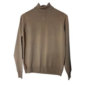 Givenchy  Sweater‎ Size M Sport Womens Tan Knit Logo Turtleneck